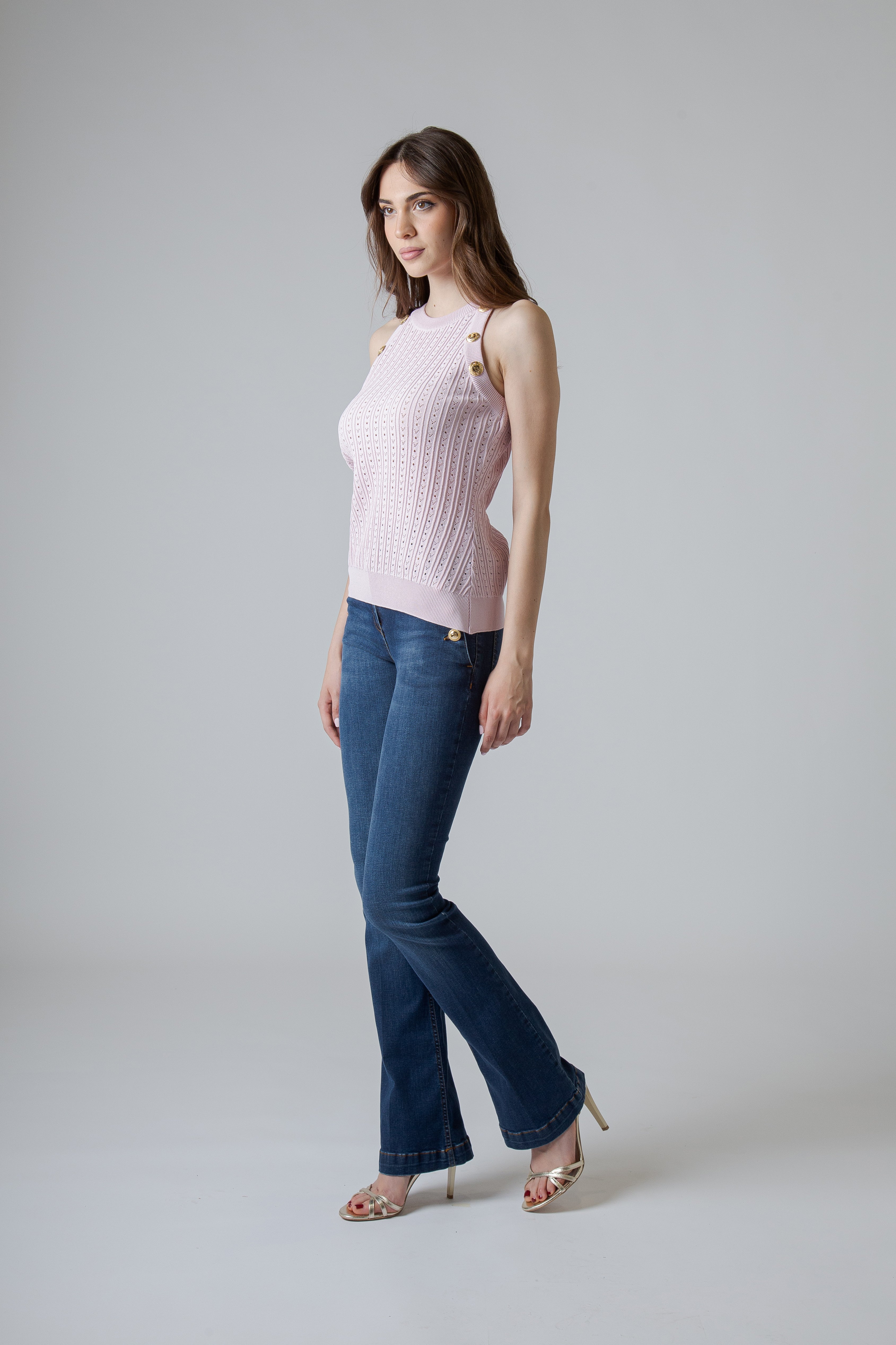 PINK button-up tank top 54