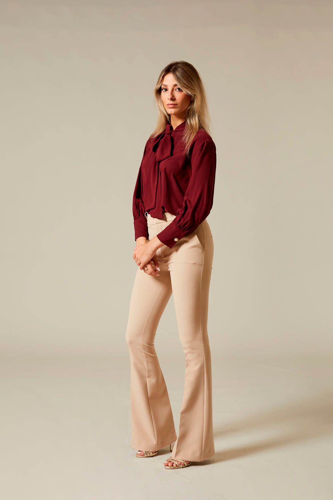 beige trousers